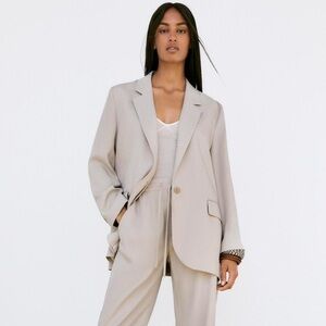 Zara Oversized Taupe Blazer